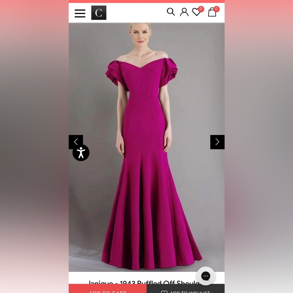 Janique size 14 worn once to my daughter’s wedding.